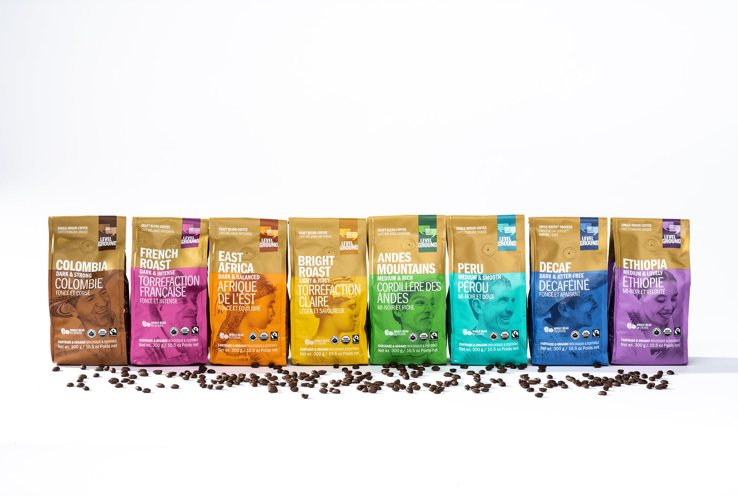 Level Ground Coffee 300g product range